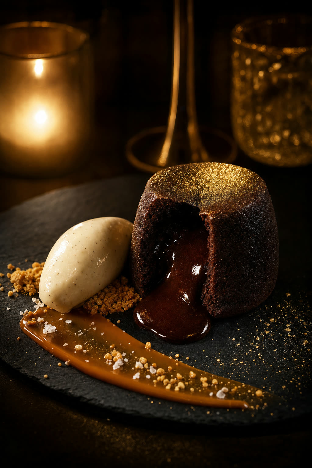 Dark chocolate fondant